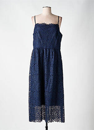 Rochie lungă croială cambrată bretele subțiri albastru RALPH LAUREN femeie