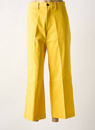 Pantalon larg țesătură poplin talie înaltă galben RALPH LAUREN femme