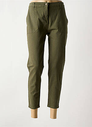 Pantalon 7/8 talie cu cleme mărime normală verde BURTON femeie
