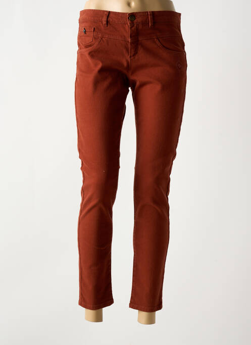 Blugi cu croială slim maro ONE STEP femeie