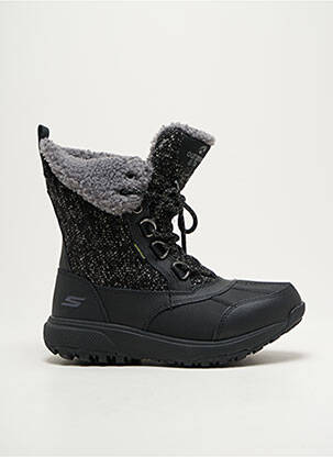 Botine/ghete material neted toc de 4 la 6 cm negru SKECHERS femeie