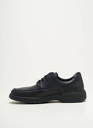 Adidași material neted vârf rotund negru MEPHISTO bărbat