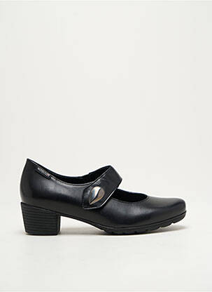 Pantofi cu toc țesătură satinată toc de 4 la 6 cm negru MEPHISTO femeie