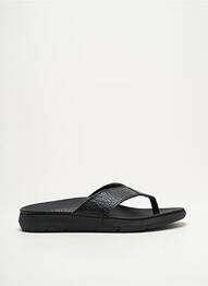 Șlapi țesătură satinată vârf deschis negru MEPHISTO homme