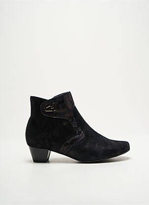 Botine/ghete țesătură satinată toc de 4 la 6 cm negru ARTIKA SOFT femeie