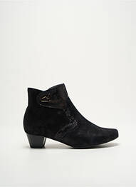 Botine/ghete țesătură satinată toc de 4 la 6 cm negru ARTIKA SOFT femme