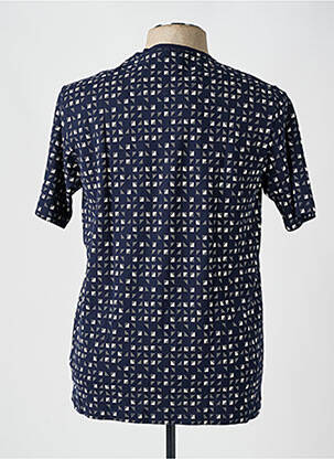Tricou croială cambrată mâneci scurte albastru CAPTEN bărbat