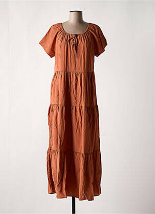 Rochie lungă maro CREAM femeie