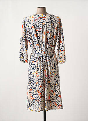 Rochie midi mâneci 3/4 mâneci 3/4 bej K-DESIGN femeie