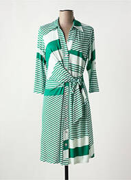 Rochie midi mâneci 3/4 mâneci 3/4 verde K-DESIGN femeie
