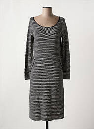 Rochie midi imprimeu fantezie mâneci lungi negru ZILCH femme