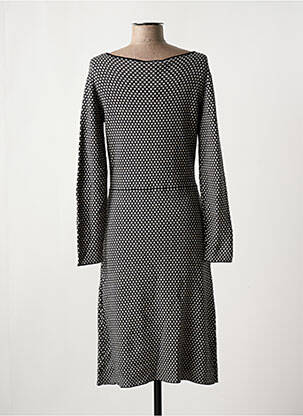 Rochie midi imprimeu fantezie mâneci lungi negru ZILCH femeie
