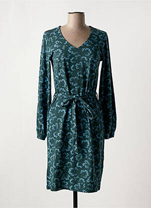 Rochie midi imprimeu fantezie mâneci lungi verde ZILCH femeie