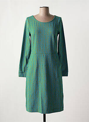 Rochie midi imprimeu fantezie mâneci lungi verde ZILCH femeie