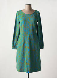 Rochie midi imprimeu fantezie mâneci lungi verde ZILCH femme