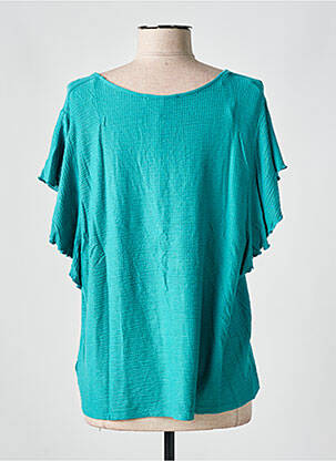 Tricou guler în v mâneci scurte verde JULIE GUERLANDE femeie