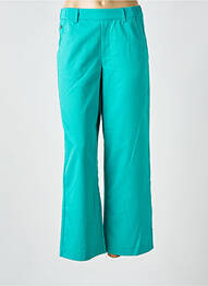 Pantalon larg țesătură crep mărime normală verde CREAM femme