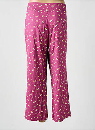 Pantalon larg închidere cu fermoar sub clapetă cu nasturi violet ZILCH femeie
