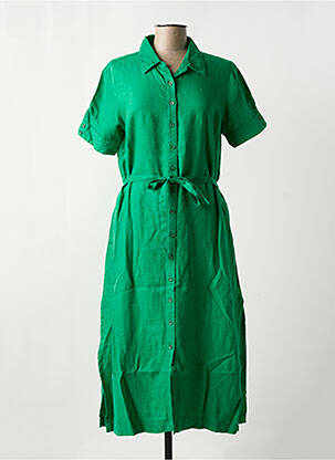 Rochie lungă mâneci scurte mâneci scurte verde ZILCH femeie
