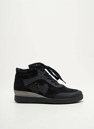 Adidași toc platformă toc de 4 la 6 cm negru ARA femeie