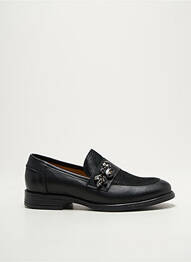 Mocasini țesătură satinată toc plat până la 3 cm negru SMANN femme