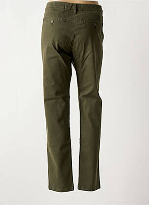 Pantalon chino țesătură poplin mărime normală verde REIKO femeie