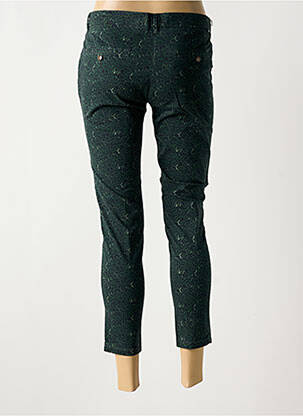 Pantalon chino țesătură poplin mărime normală verde REIKO femeie
