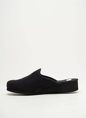 Papuci/pantofi de casă vârf rotund toc de 4 la 6 cm negru SEMELFLEX femeie