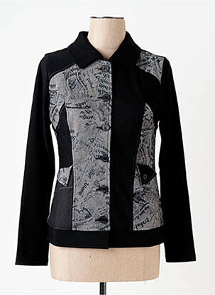 Jachete casual finisaj interior dublat negru QUATRE VINGT JOURS femeie