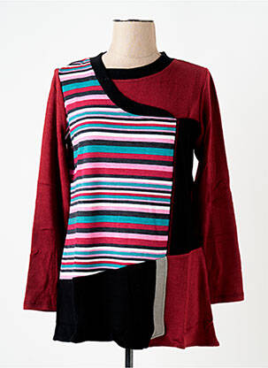 Tunică mâneci lungi guler rotund roșu S.QUISE femme