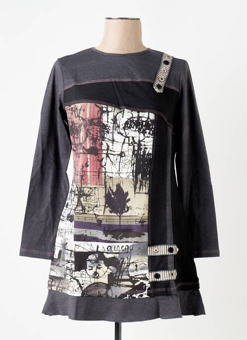 Tunică mâneci lungi gri S.QUISE femeie