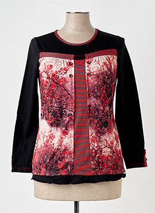 Tricou mâneci lungi mâneci lungi negru QUATRE VINGT JOURS femeie