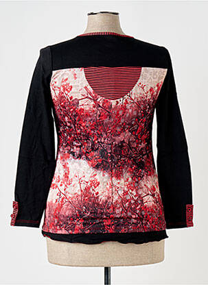 Tricou mâneci lungi mâneci lungi negru QUATRE VINGT JOURS femeie