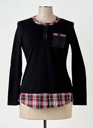 Tricou mâneci lungi mâneci lungi negru S.QUISE femme