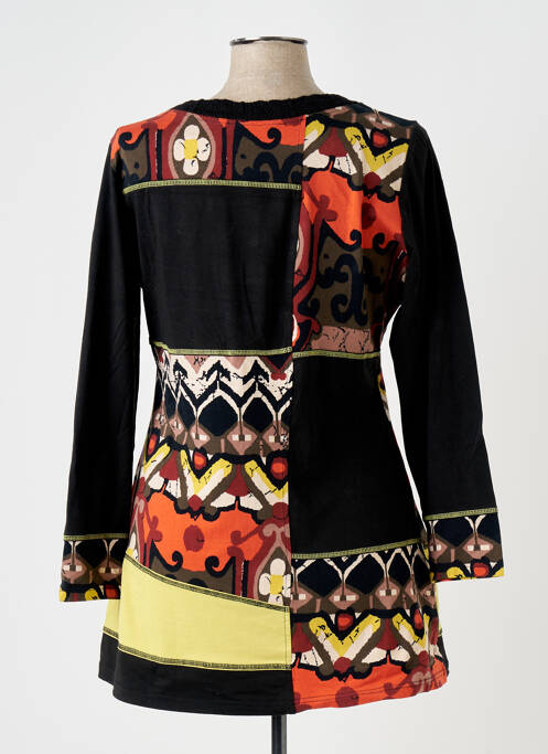 Tunică mâneci lungi negru QUATRE VINGT JOURS femeie