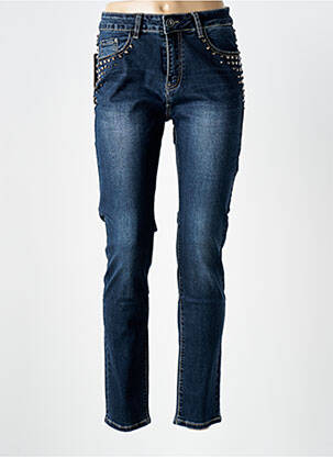 Blugi cu croială slim albastru X-MAX femeie