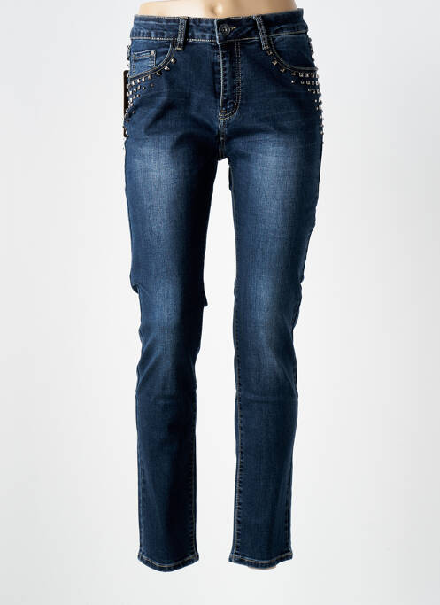 Blugi cu croială slim albastru X-MAX femeie