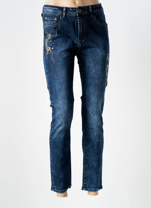 Blugi cu croială slim albastru X-MAX femeie