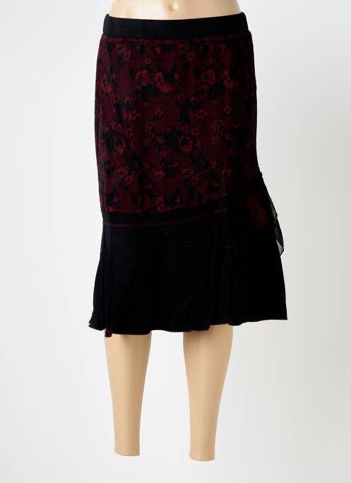 Fustă midi negru QUATRE VINGT JOURS femeie