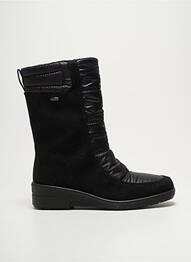 Botine/ghete țesătură satinată toc de 4 la 6 cm negru JENNY ARA femme