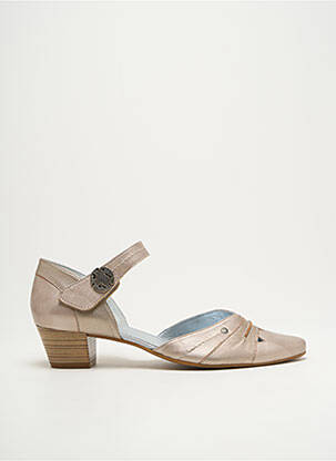 Sandale/Pantofi decupați bej ARTIKA SOFT femeie