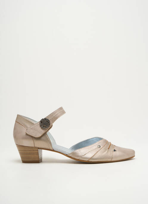 Sandale/Pantofi decupați bej ARTIKA SOFT femeie