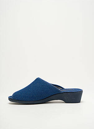 Papuci/pantofi de casă toc de 4 la 6 cm albastru SEMELFLEX femeie