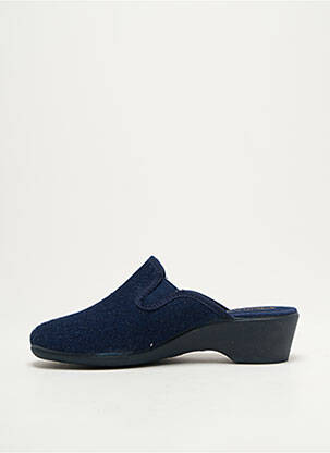 Papuci/pantofi de casă imprimare toc de 4 la 6 cm albastru SEMELFLEX femeie