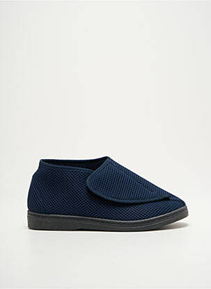 Papuci/pantofi de casă închidere cu arici vârf rotund albastru FARGEOT unisex