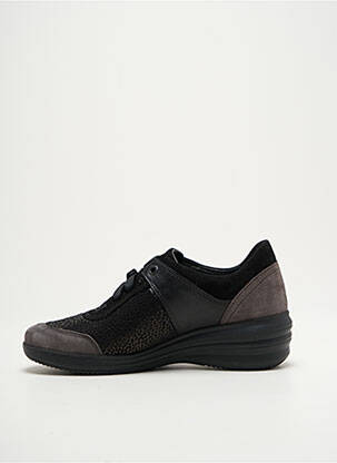 Adidași material neted toc de 4 la 6 cm negru MOBILS femeie