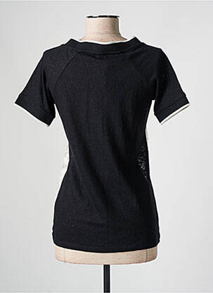 Tricou guler în v mâneci scurte negru ODEMAI femeie