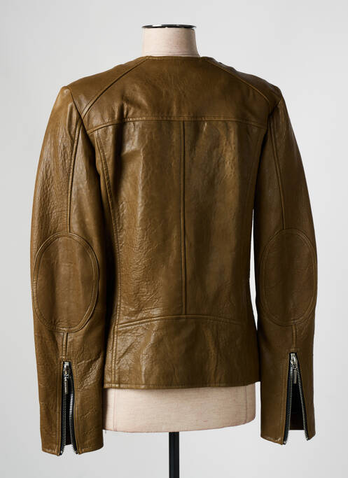 Geacă din piele verde ROSE GARDEN femeie