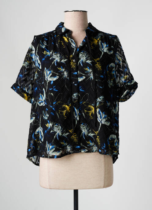 Cămașă mâneci scurte mâneci scurte negru TEDDY SMITH femme