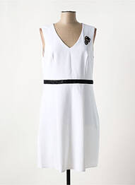 Rochie midi țesătură crep fără mâneci alb JULIE GUERLANDE femme